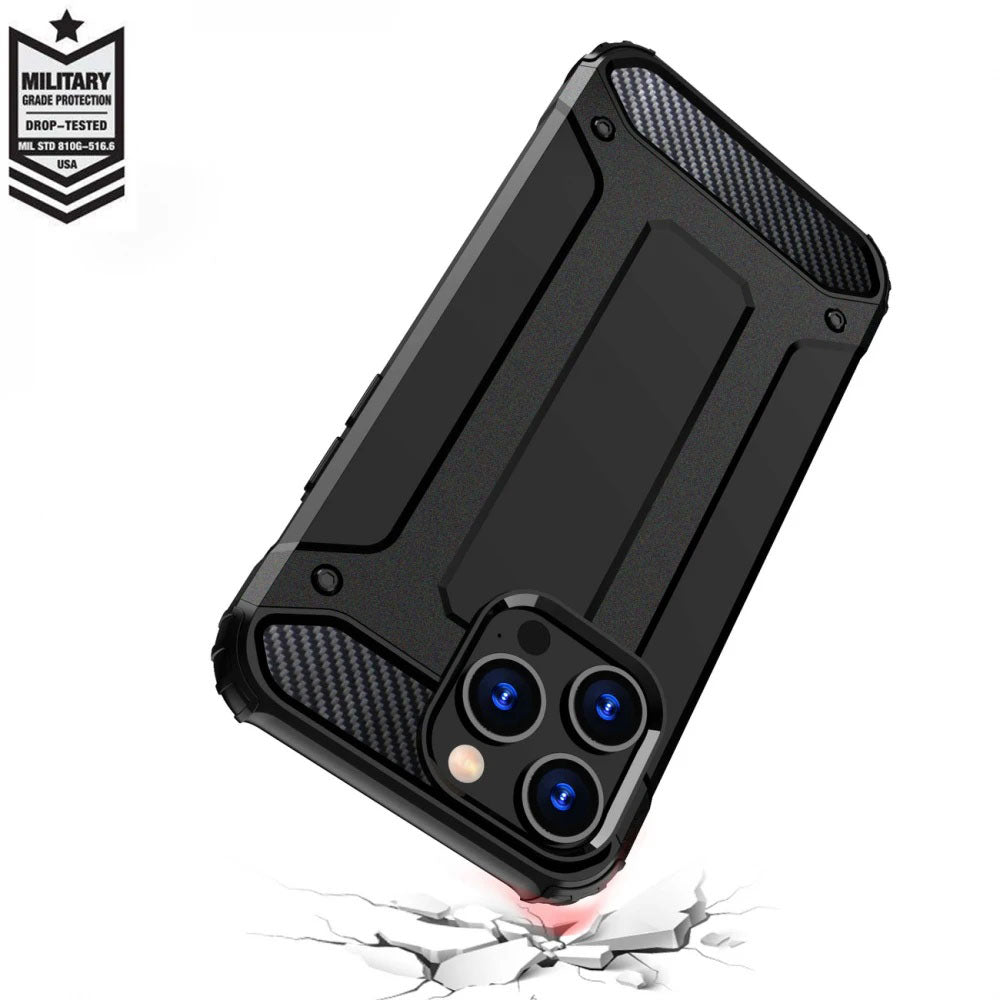 Coque pour Xiaomi Redmi Note 14 4G (Régional), Techsuit, Hybrid Armor, Noire