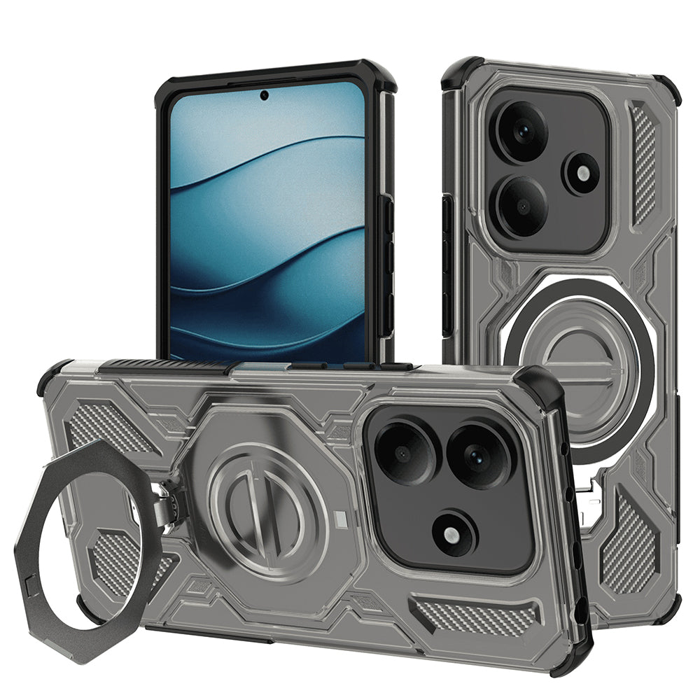 Coque pour Xiaomi Redmi Note 14 5G, Techsuit, Carbon Shield Pro, Fumée
