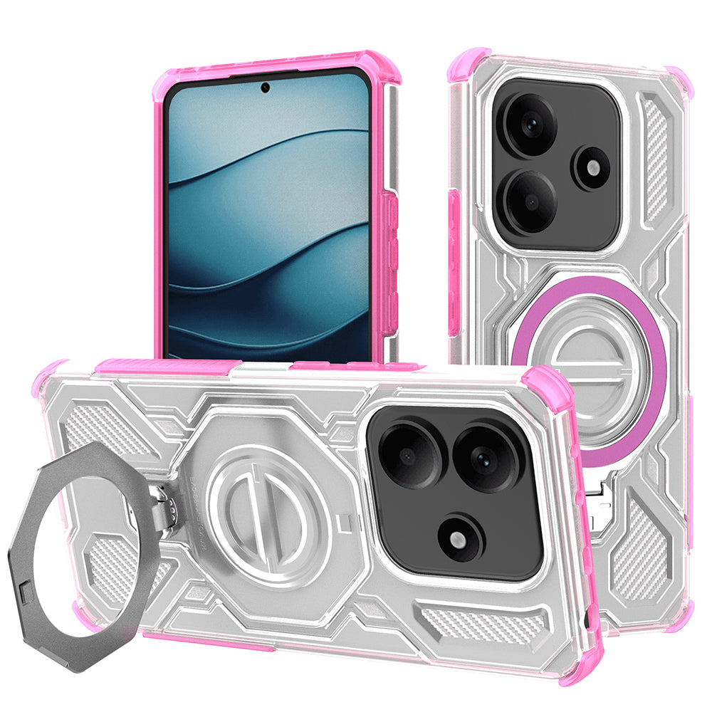 Coque pour Xiaomi Redmi Note 14 5G, Techsuit, Carbon Shield Pro, Rose