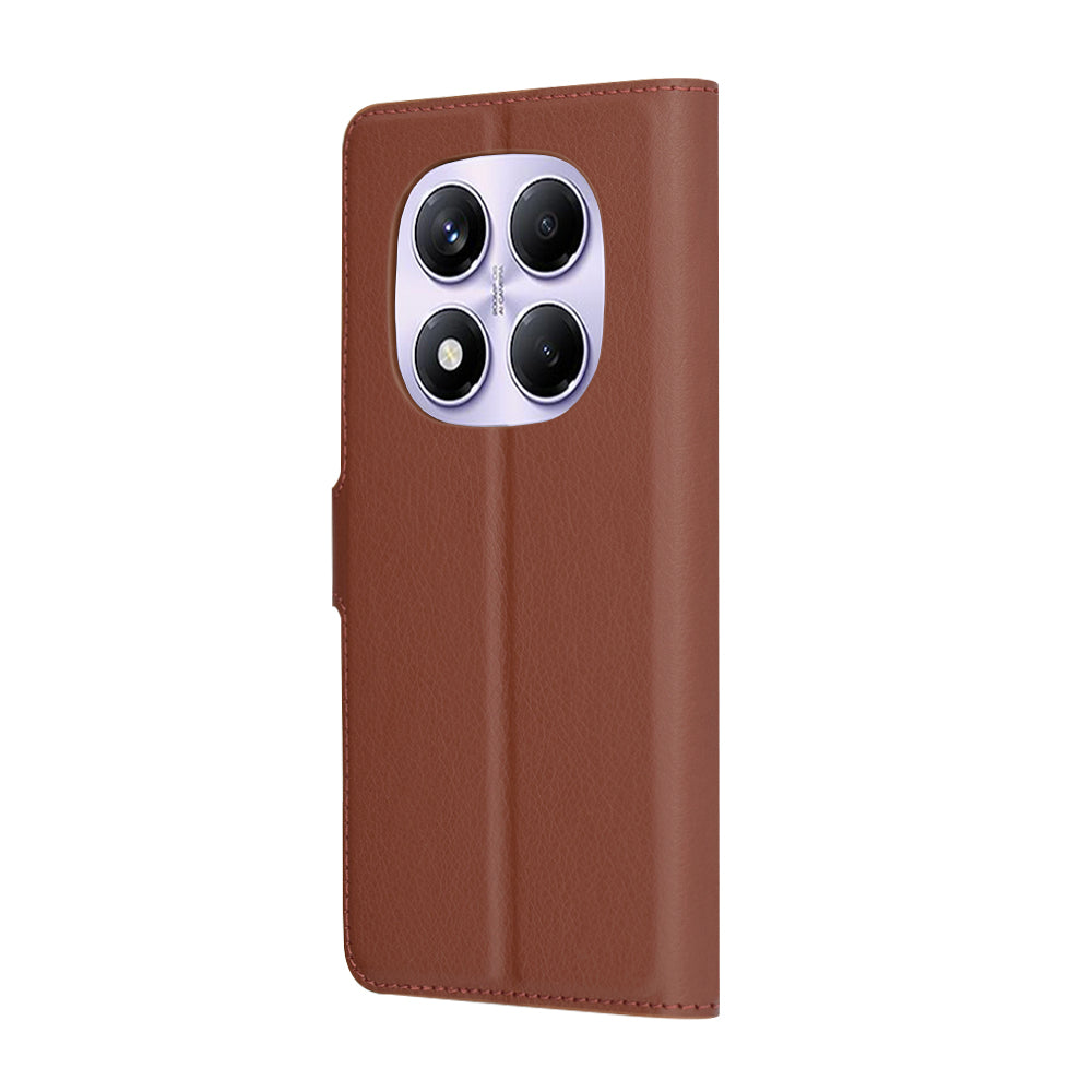 Coque pour Xiaomi Redmi Note 14 Pro 4G, Techsuit, Leather Folio, Marron