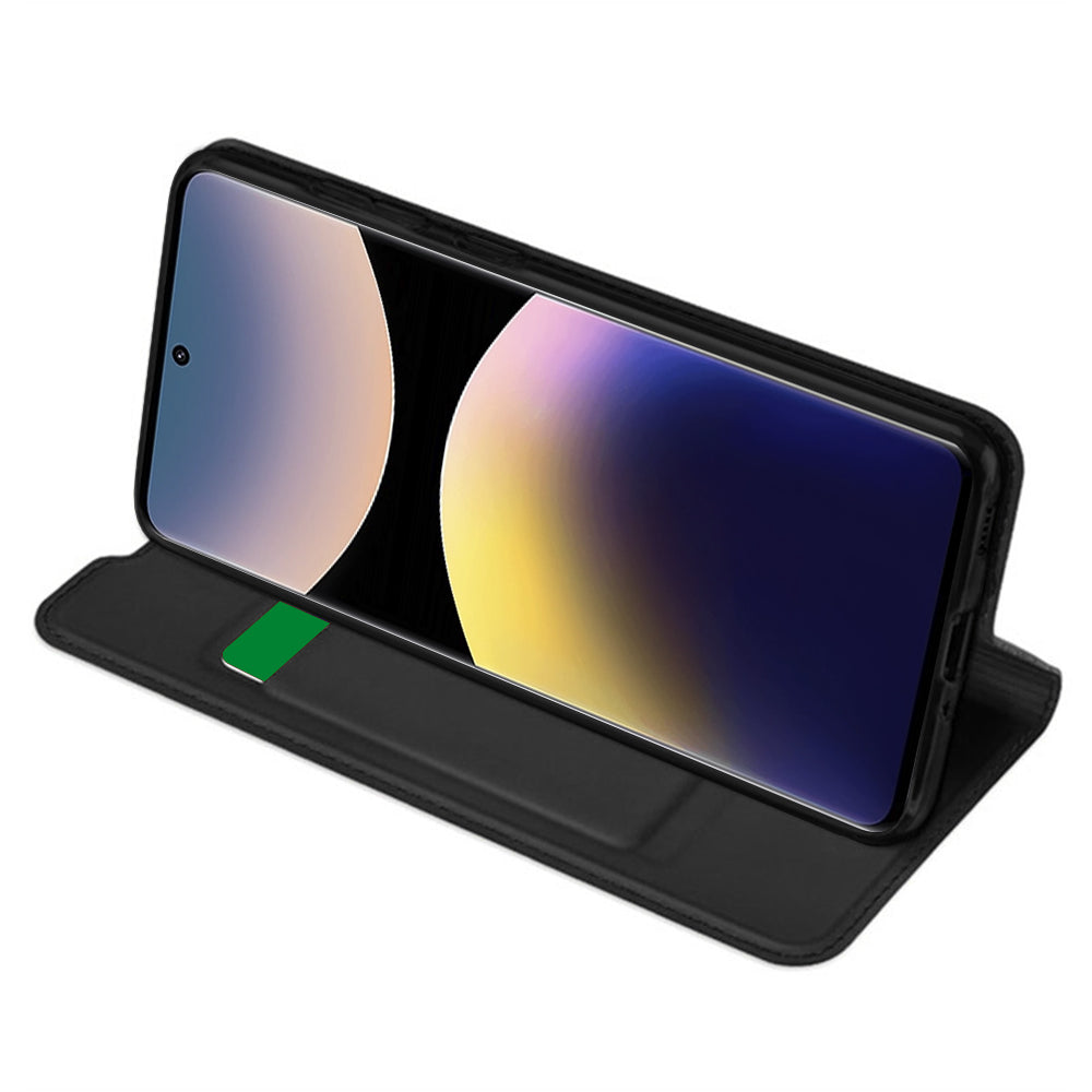 Coque pour Xiaomi Redmi Note 14 Pro 4G, Techsuit, Magskin Book, Noire