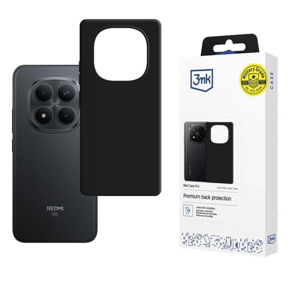 Case for Xiaomi Redmi Note 15 Pro+ 5G, 3MK, Pro, Matte Black