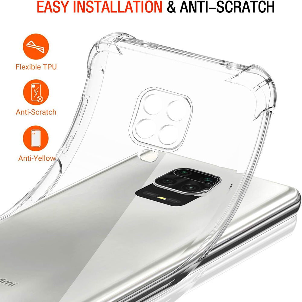 Coque pour Xiaomi Redmi Note 9S / Note 9 Pro / Note 9 Pro Max, Techsuit, Anti-choc Claire, Transparente