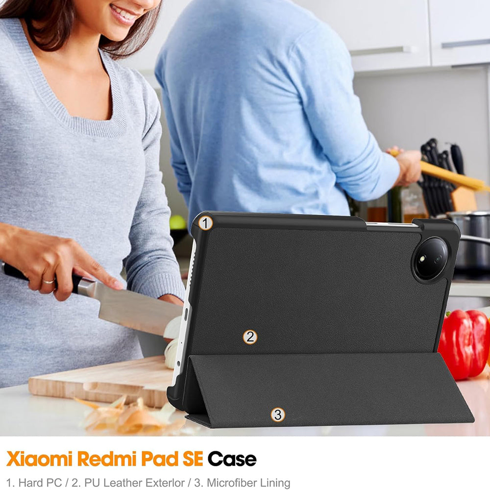 Coque pour Xiaomi Redmi Pad SE 8.7, Techsuit, FoldPro, Noire