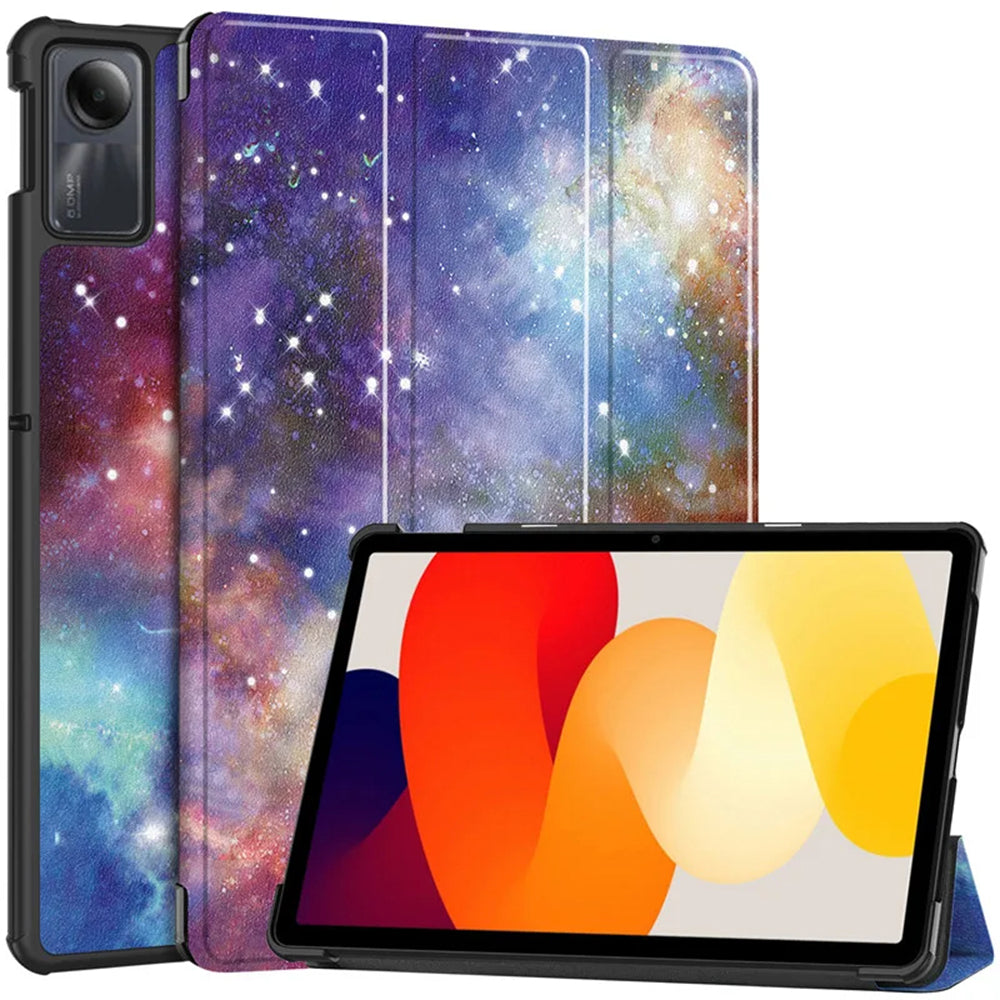 Coque pour Xiaomi Redmi Pad SE, Techsuit, FoldPro Galaxy, Multicolore