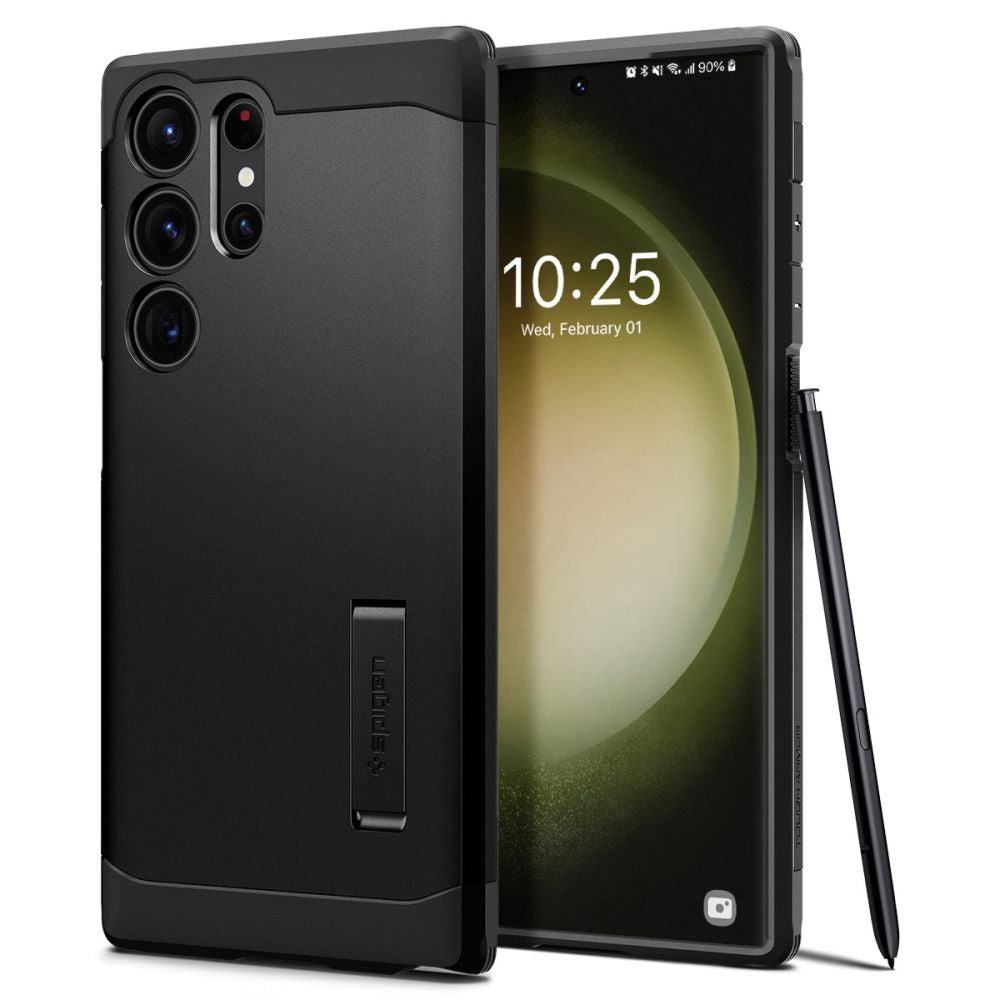 Étui pour Samsung Galaxy S23 Ultra S918, Spigen, Tough Armor, Noir ACS05623