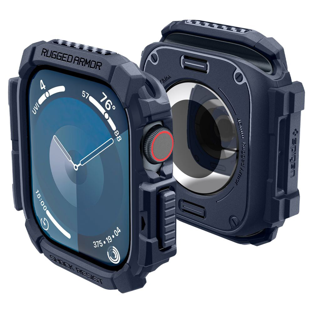 Étui Spigen Rugged Armor pour Apple Watch Series 10 / 11 46mm, Bleu Marine ACS08599