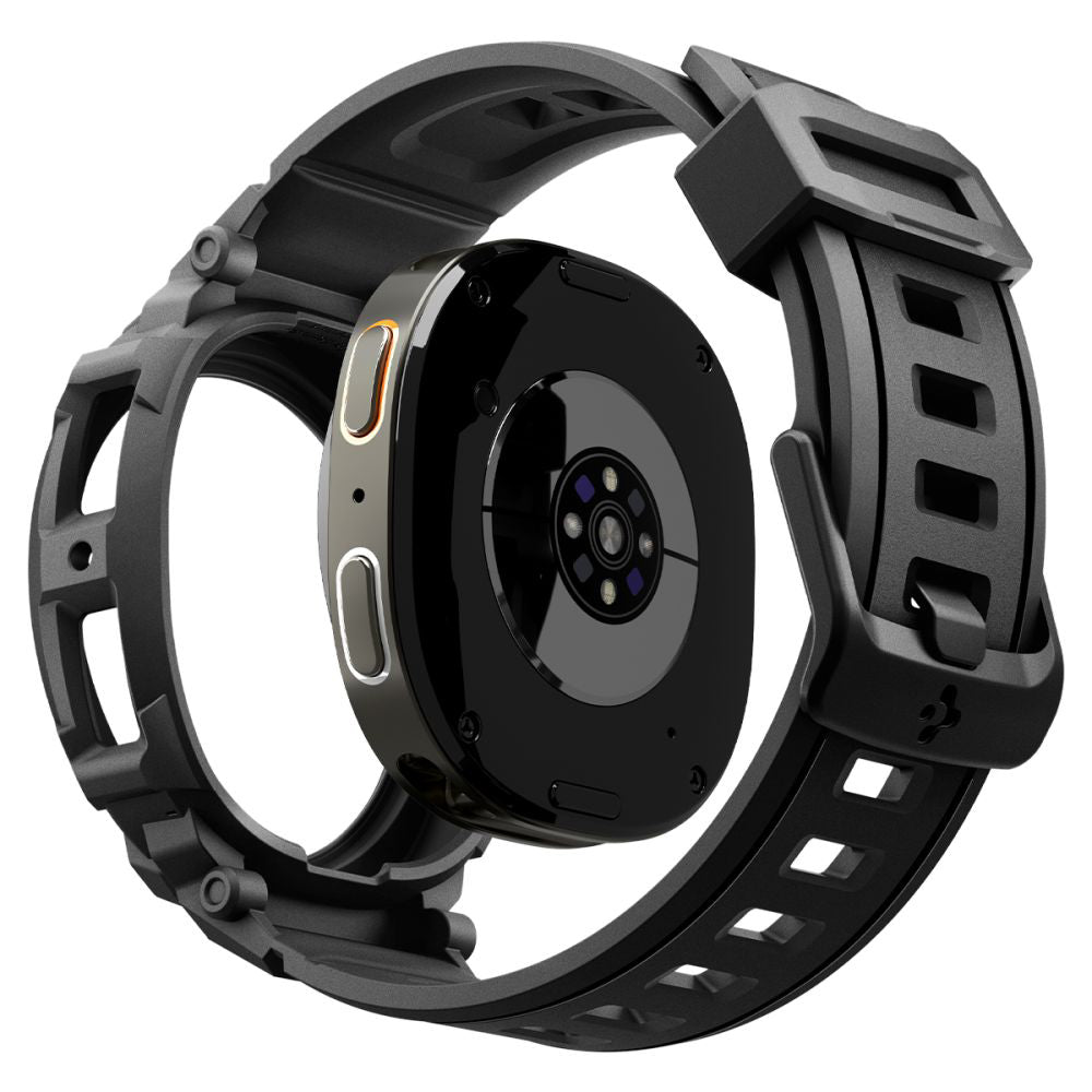 Spigen Rugged Armor Pro Hülle für Samsung Galaxy Watch8 44mm, Schwarz ACS10007