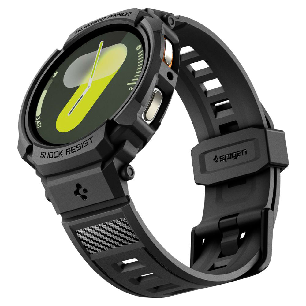 Spigen Rugged Armor Pro Hülle für Samsung Galaxy Watch8 44mm, Schwarz ACS10007