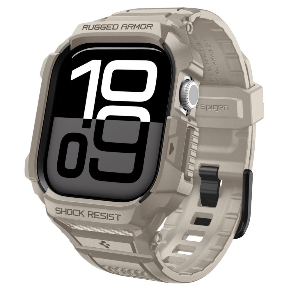 Spigen Rugged Armor Pro V2 Case for Apple Watch Series 10 / 11 46mm, Beige ACS10506