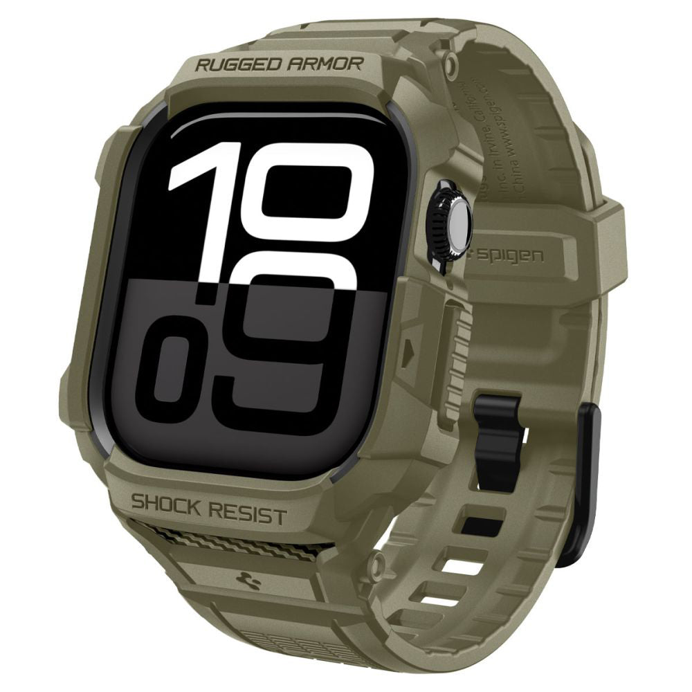 Spigen Rugged Armor Pro V2 Hülle für Apple Watch Series 10 / 11 46mm, Khaki ACS10507