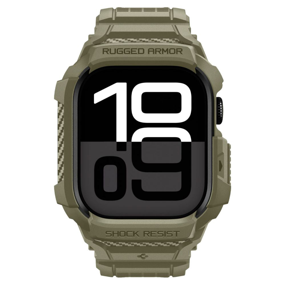 Spigen Rugged Armor Pro V2 Hülle für Apple Watch Series 10 / 11 46mm, Khaki ACS10507