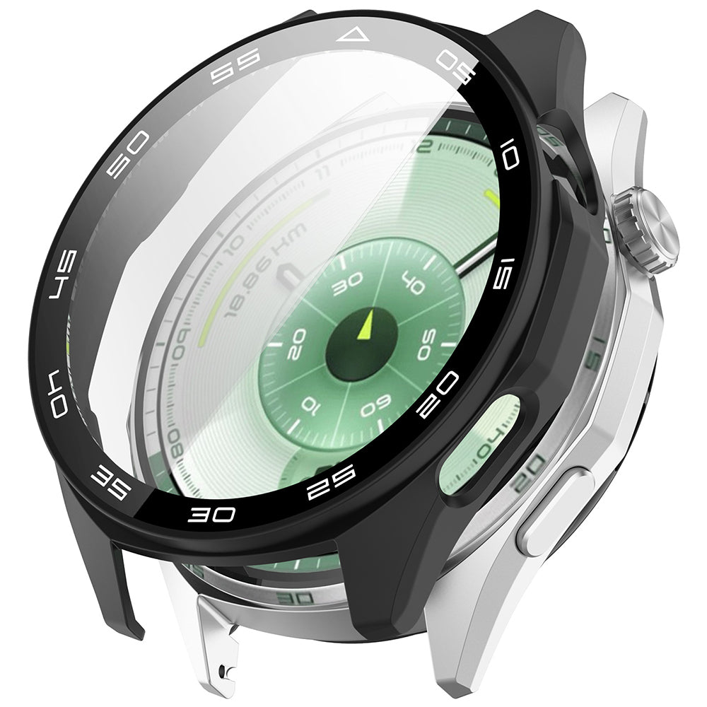 Techsuit Defense360 Pro Bezel Hülle für Huawei Watch GT 6 46mm, Schwarz