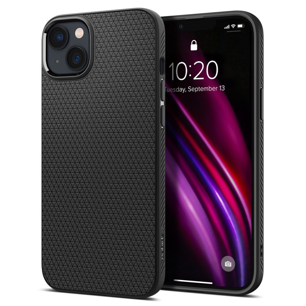Étui pour Apple iPhone 14, Spigen, Liquid Air, Noir Mat