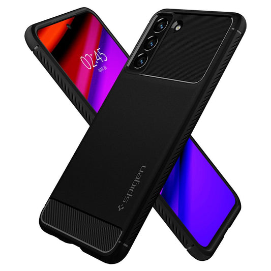 Tasche für Samsung Galaxy S21 FE 5G G990, Spigen, Rugged Armour, Schwarz ACS03049