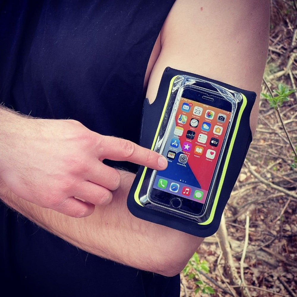 Universelle Handyhülle max. 6,5 Zoll, Techsuit, Sports TH10, Grün