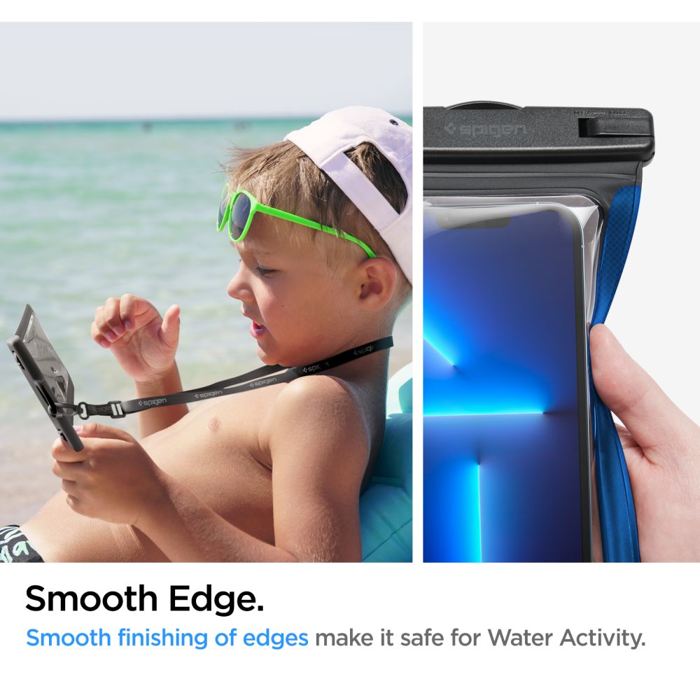 Universal-Wasserfeste Hülle für Telefon 3.5inch - 7inch, Spigen, A601, Schwarz AMP04525