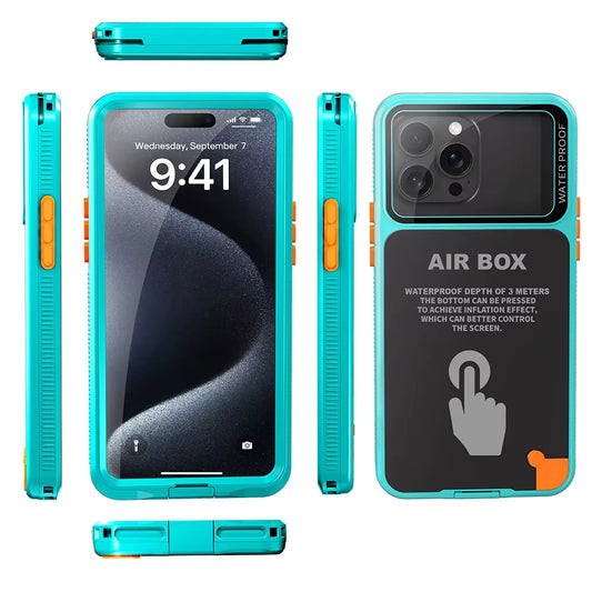Coque Universelle Étanche pour Téléphone max. 6,1 pouces, ShellBox, AirBox, Bleue