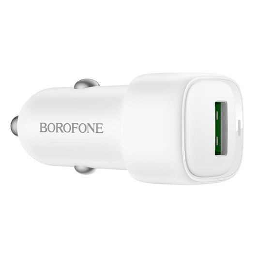 Chargeur de voiture Borofone BZ34 Cloud, 18W, 3A, 1 x USB-A, Blanc