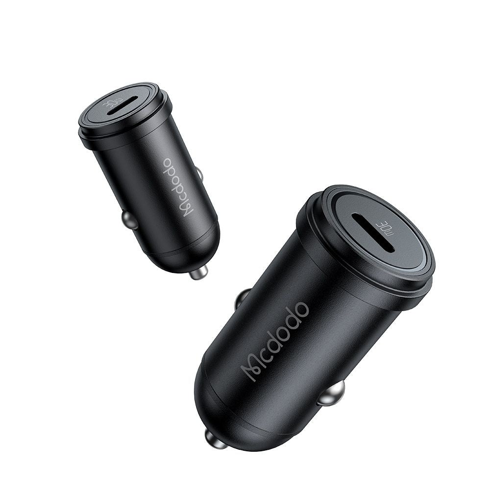 Auto-Ladegerät mit Lightning-Kabel McDodo CC-7492 Obsidian, 30W, 3A, 1 x USB-C, Schwarz