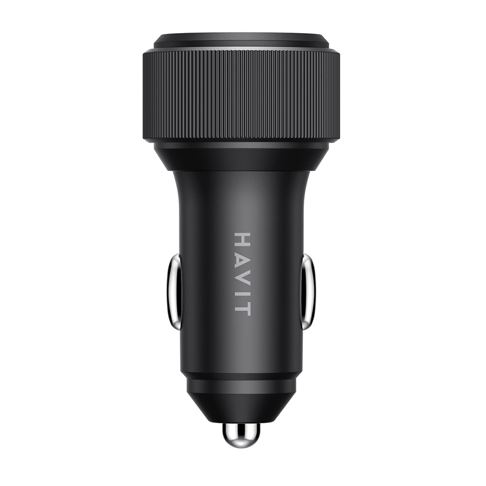 Chargeur de voiture HAVIT CC2014, 30W, 3A, 2 x USB-C, Noir