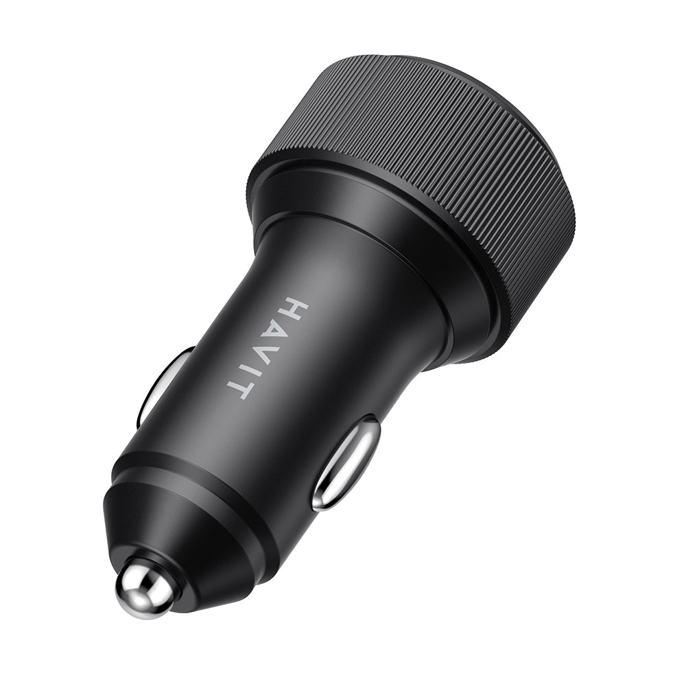 Chargeur de voiture HAVIT CC2014, 30W, 3A, 2 x USB-C, Noir