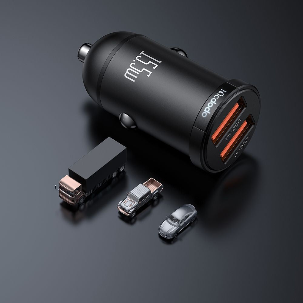 Auto-Ladegerät McDodo CC-2950 Cool, 15.5W, 3.1A, 2 x USB-A, Schwarz