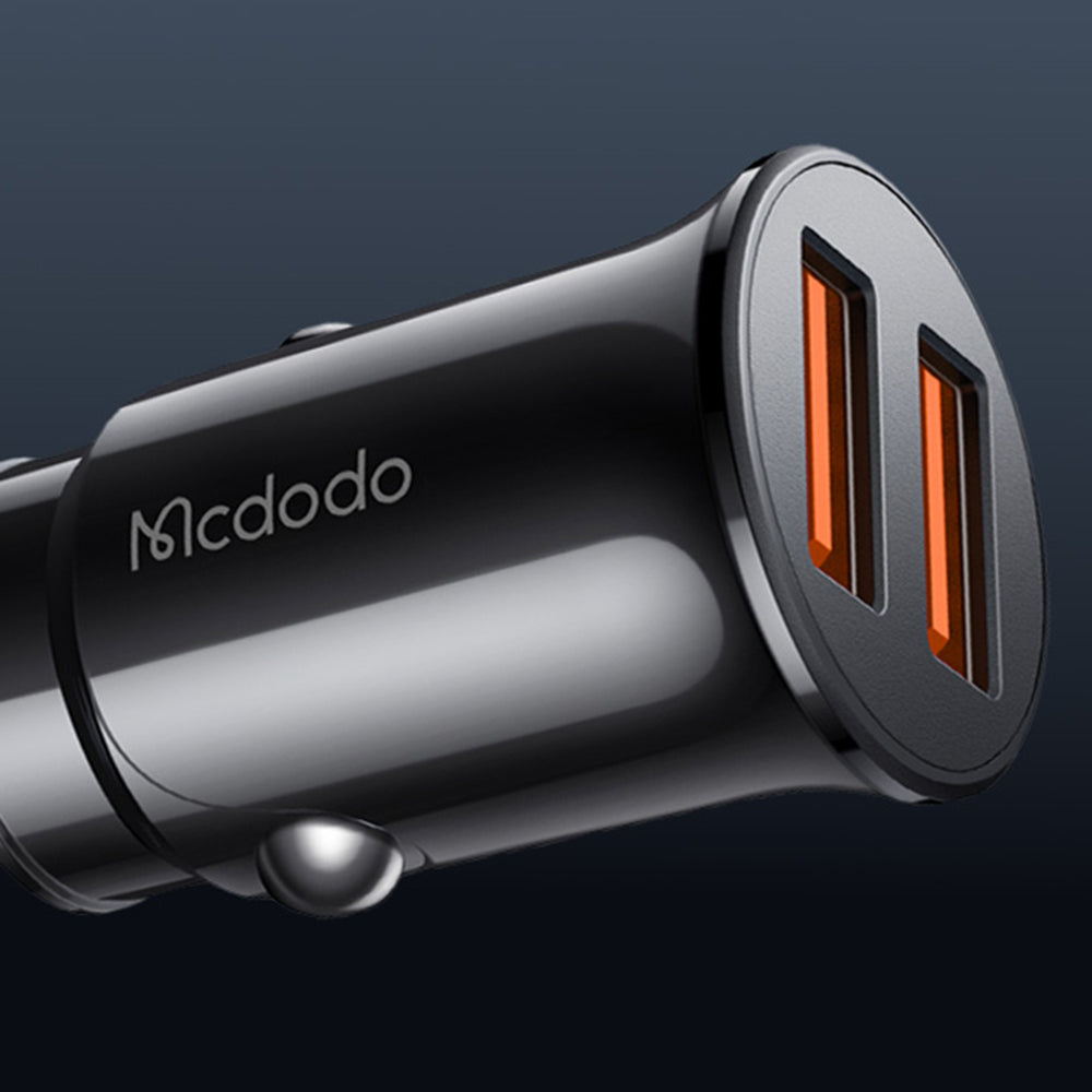 Auto-Ladegerät McDodo CC-6602, 12W, 2.4A, 2 x USB-A, Schwarz