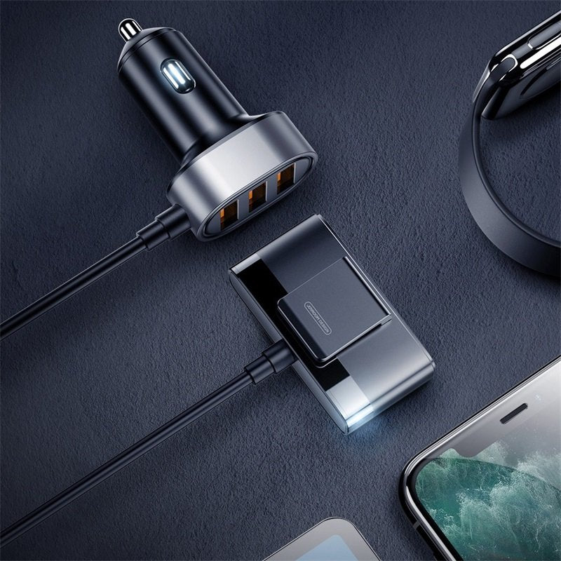 Joyroom JR-CL03 KFZ-Ladegerät 31W | 5x USB-A | Schwarz | 1.5m Kabel