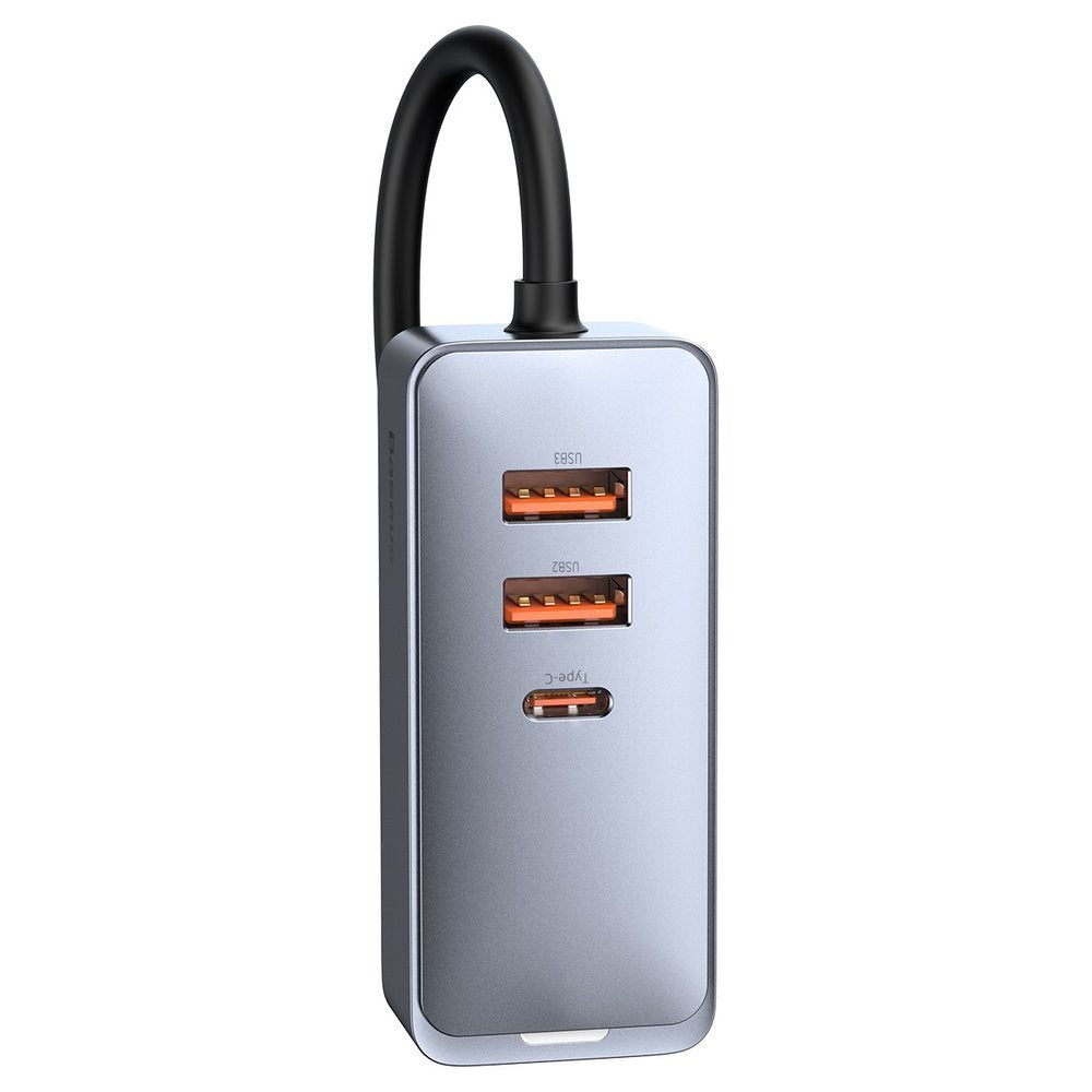 Auto-Ladegerät Baseus Share Together, 120W, 3A, 3 x USB-A - 1 x USB-C, Grau CCBT-B0G