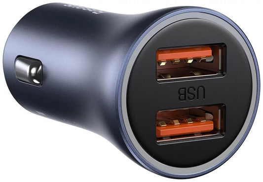 Autoladegerät Baseus Golden Contactor Pro Dual, 40W, 3A, 2 x USB-A, Grau CCJD-A0G