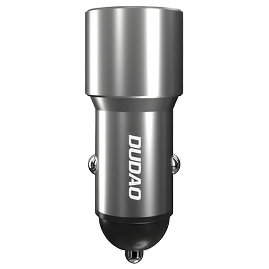 Dudao R4PQ Car Charger, 22.5W, 3A, 1 x USB-A - 1 x USB-C, Gray