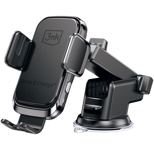 3MK Drive&Charge Kabelloses Autoladegerät, 15W, 1,67A, Schwarz