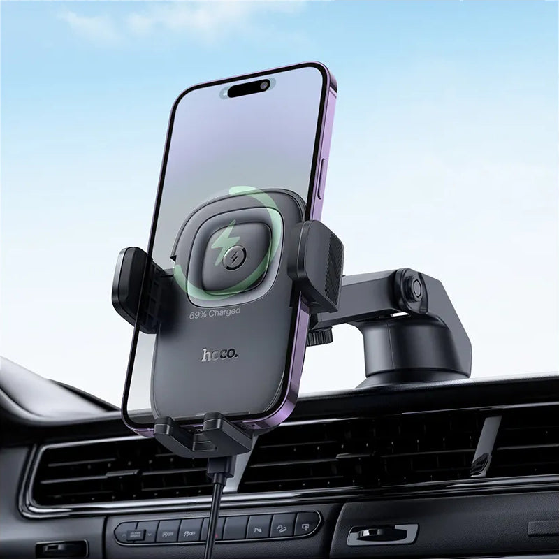 Kfz-Wireless-Ladegerät HOCO HW32, 15W, 1.67A, Schwarz