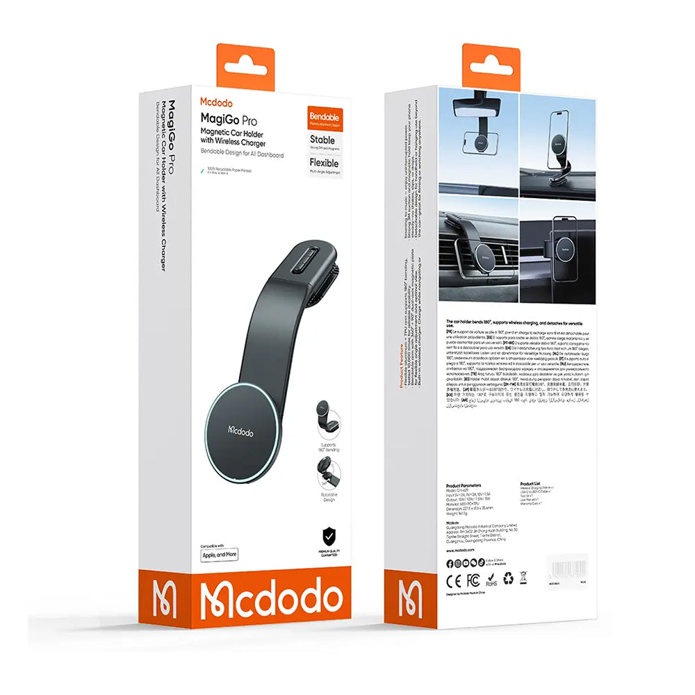 Chargeur Auto Sans Fil McDodo CH-6290, 15W, 1.67A, Noir