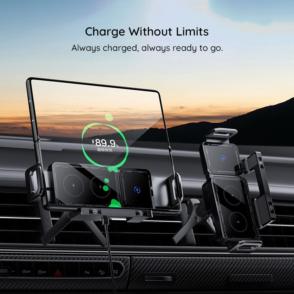 Chargeur Auto Sans Fil Techsuit SW1 ModoDock, 15W, 1.67A, Noir