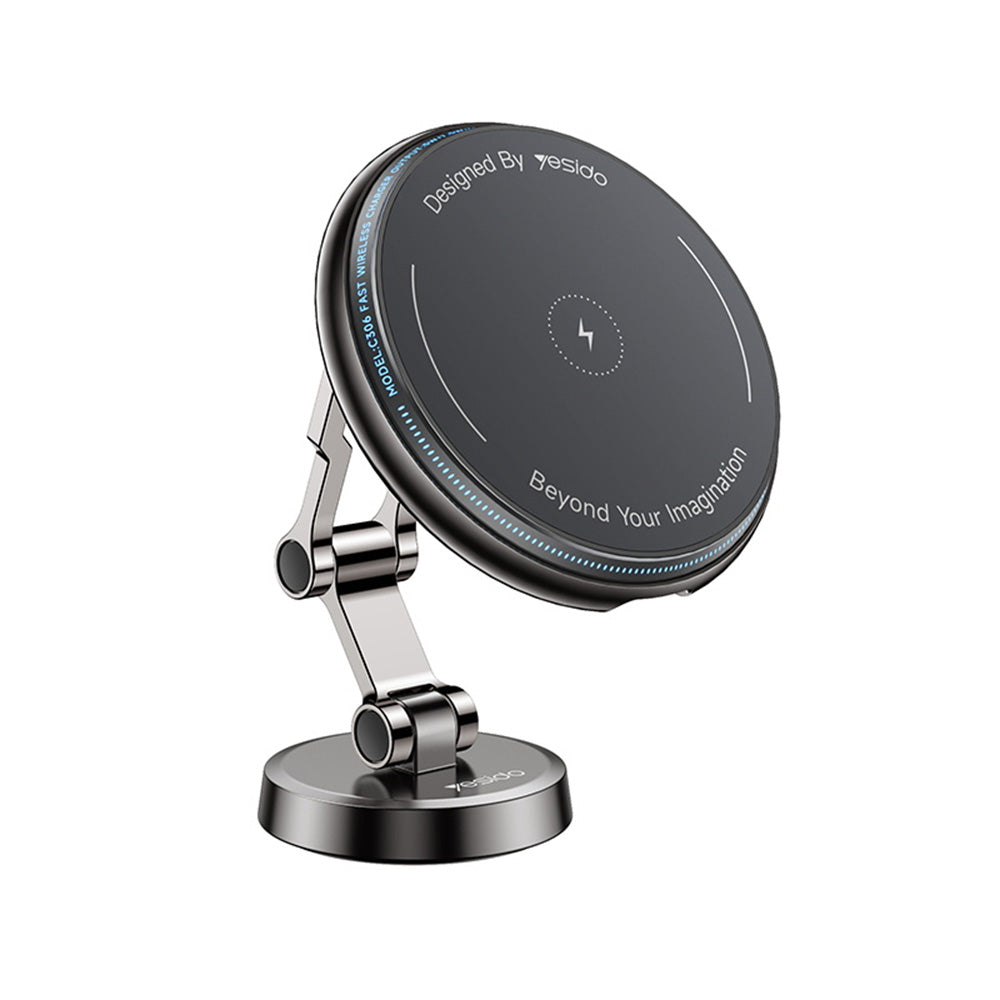 Kfz-Wireless-Ladegerät Yesido C306, 15W, 1.67A, Schwarz