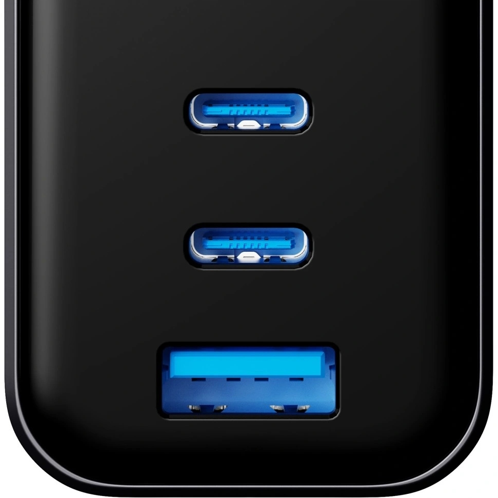 Chargeur Secteur 3MK InCharge Lumin Display, 67W, 5A, 1 x USB-A - 2 x USB-C, Noir