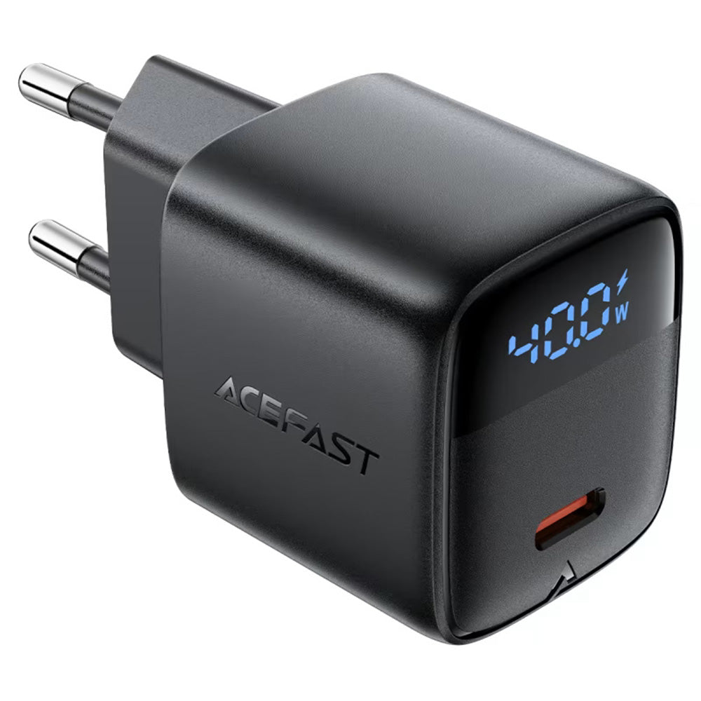 Acefast A135 Display Network Charger, 45W, 3A, 1 x USB-C, Black