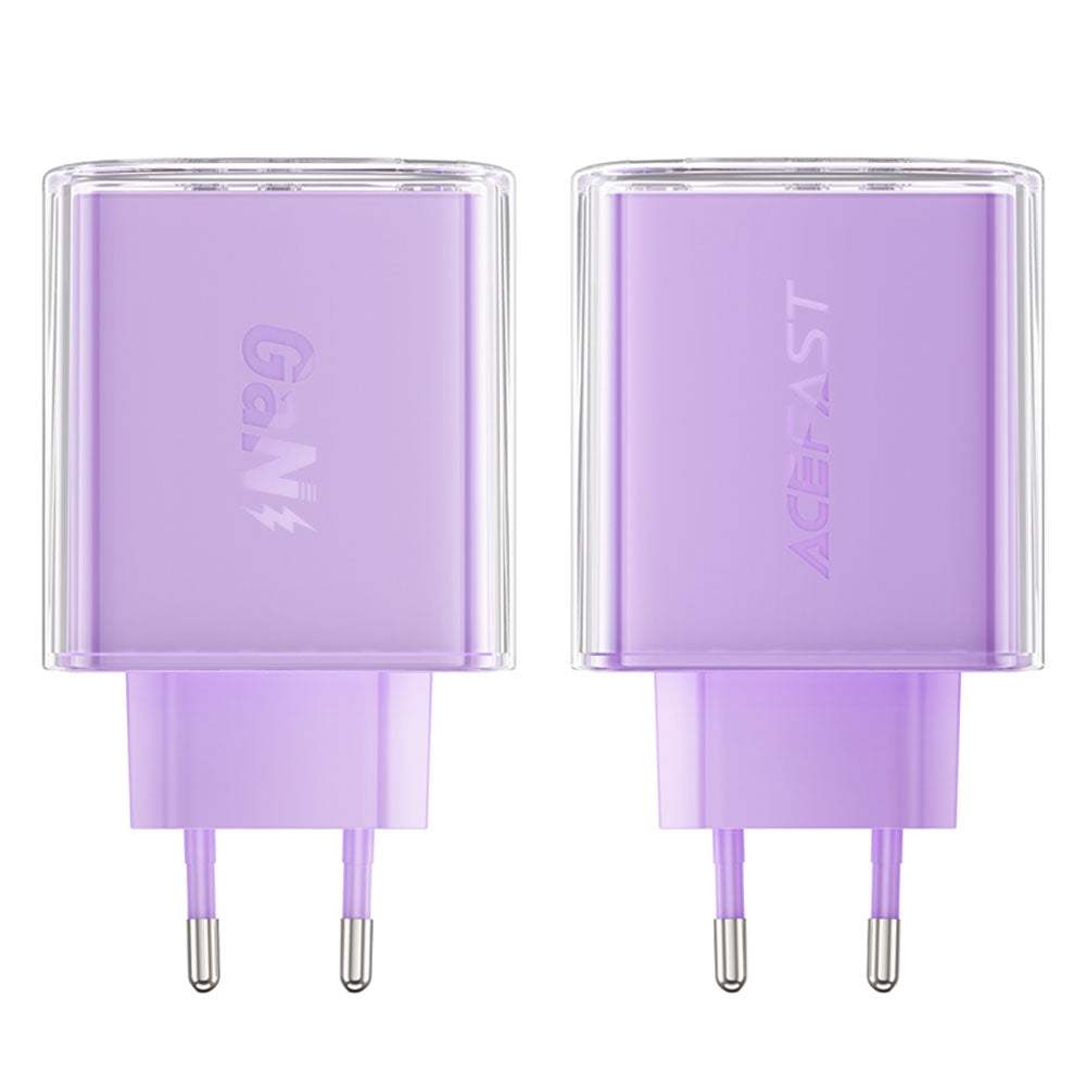 Chargeur Réseau Acefast A45 Exploration, 65W, 3.25A, 1 x USB-A - 2 x USB-C, Violet