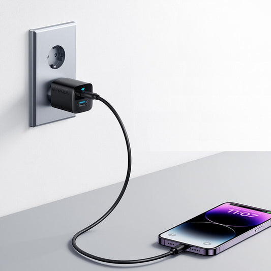 Anker 323 Netzwerk-Ladegerät, 33W, 3A, 1 x USB-A - 1 x USB-C, Schwarz A2331G11