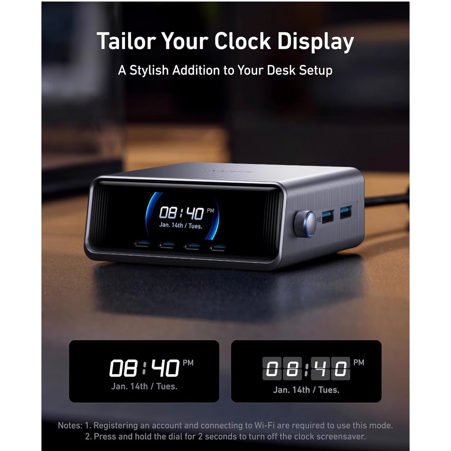 Netzwerk-Ladegerät Anker Prime, 250W, 2 x USB-A - 4 x USB-C, Schwarz A2345341