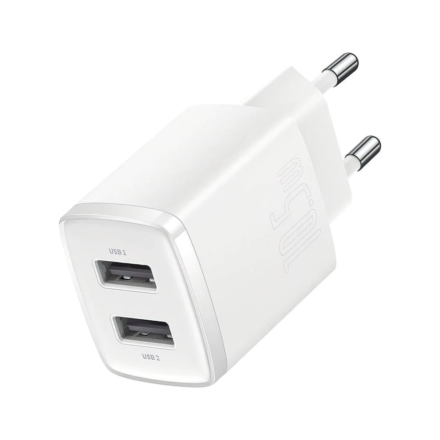Chargeur Réseau Baseus Compact, 10.5W, 2.1A, 2 x USB-A, Blanc CCXJ010202