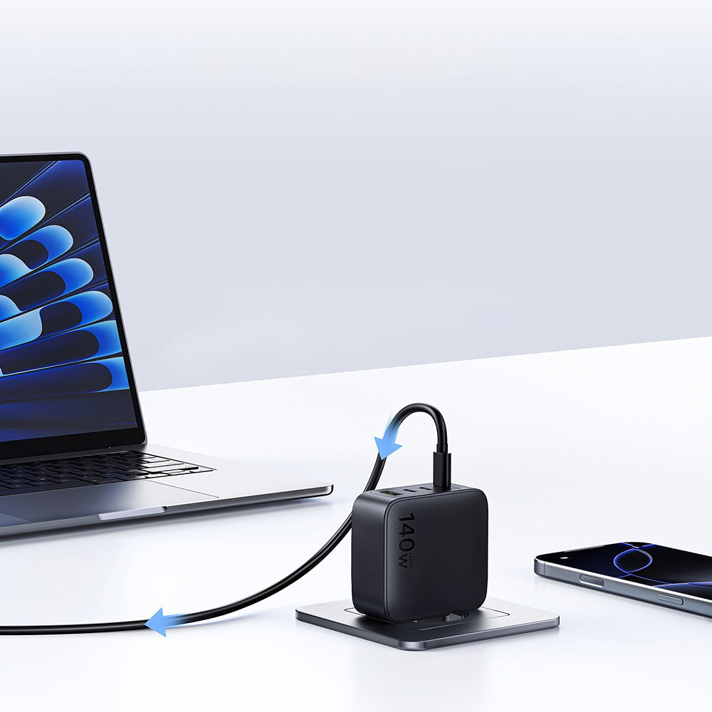 Baseus Netzladegerät EnerFill FH11, 140W, 5A, 1 x USB-A - 3 x USB-C, Schwarz E0121J00
