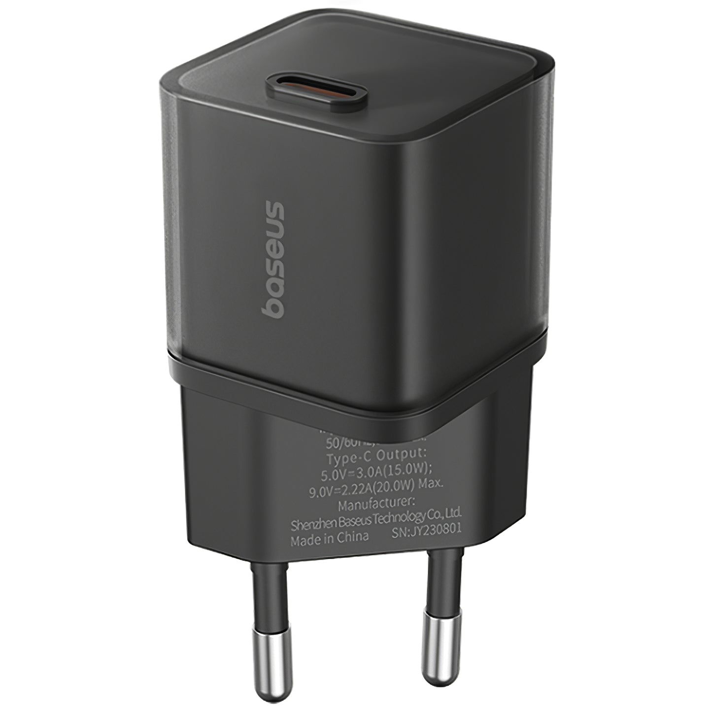 Baseus GaN5S Netzwerk-Ladegerät GaN5S, 30W, 3A, 1 x USB-C, Schwarz P10162504113-00