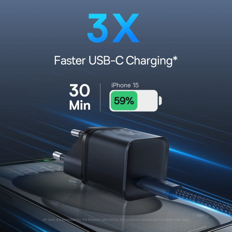 Baseus GaN5S Netzwerk-Ladegerät GaN5S, 30W, 3A, 1 x USB-C, Schwarz P10162504113-00