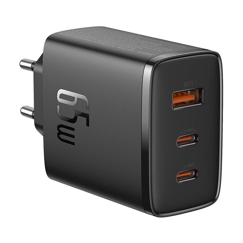 Baseus Cube Pro Netzladegerät, 65W, 3.25A, 1 x USB-A - 2 x USB-C, Schwarz P10152301113-00