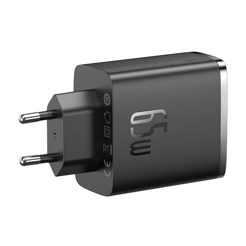 Baseus Cube Pro Netzladegerät, 65W, 3.25A, 1 x USB-A - 2 x USB-C, Schwarz P10152301113-00