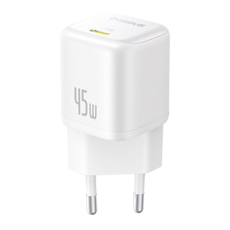 Chargeur Réseau Baseus PicoGo, 45W, 3A, 1 x USB-C, Blanc P10176800213-00