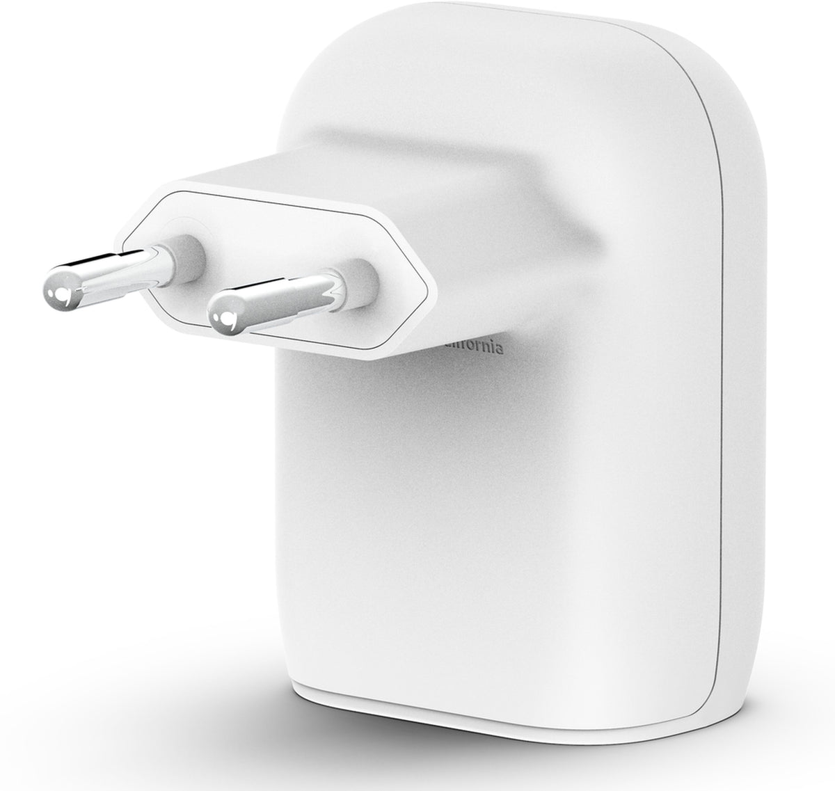 Chargeur secteur Belkin BoostCharge Dual, 37W, 3A, 1 x USB-A - x USB-C, Blanc WCB007vfWH